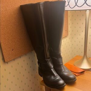Clark’s Black Leather Knee-High Boots